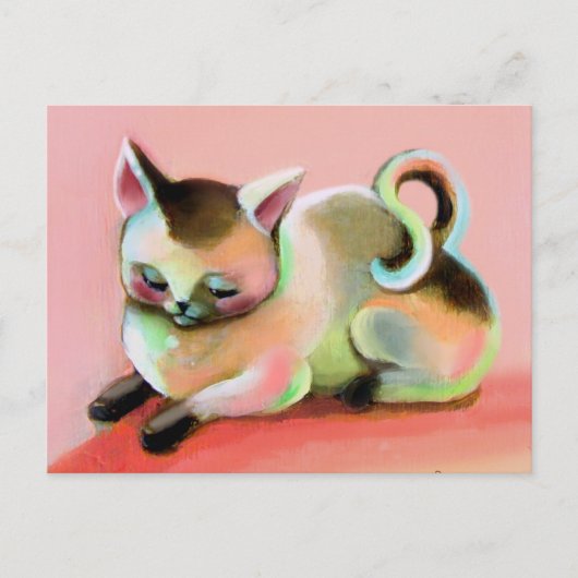 Rainbow Sherbert Kat Kat Briefkaart (Voorkant)