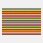 Rainbow Sherbet Dark Striped Inpakpapier Vel (Voorkant 3)
