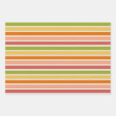 Rainbow Sherbet Dark Striped Inpakpapier Vel (Voorkant)