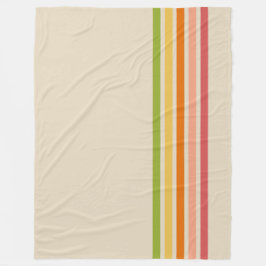 Rainbow Sherbet  gestreept Fleece Deken