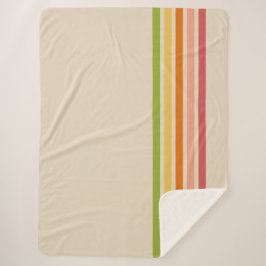 Rainbow Sherbet  gestreept Sherpa Deken