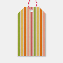 Rainbow Sherbet  Gestreepte Gift Label Cadeaulabel
