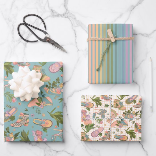 Rainbow Shoe Collectie Gift Wrap Inpakpapier Vel (Voorkant)