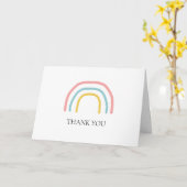 Rainbow Showday Carte de remerciements d'anniversa (Fleur jaune)