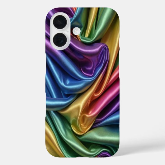 Rainbow Silk - iPhone 16 Hoesjes (Achterkant)