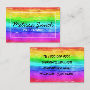 Rainbow Simple Designed Business Card Visitekaartje