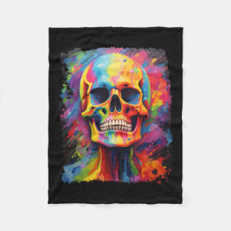 Rainbow Skeleton Anatomy Enge Halloween Fleece Deken