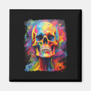 Rainbow Skeleton Anatomy Enge Halloween Magneet