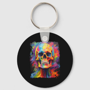Rainbow Skeleton Anatomy Enge Halloween Sleutelhanger