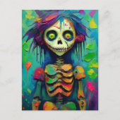 Rainbow Skeleton Zombie Doll Briefkaart (Voorkant)
