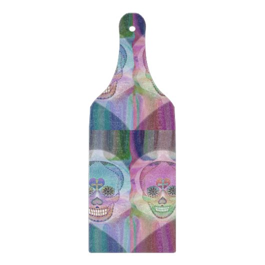 Rainbow Skull Couple Snijplank (Voorkant)