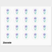 Rainbow Skull - Custom Background Ronde Sticker (Vel)