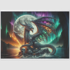 Rainbow Skull Dragon Tissuepapier