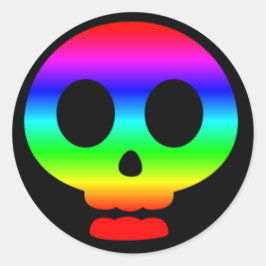 Rainbow Skull Sticker Twee
