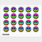 Rainbow Skull Sticker Twee (Vel)