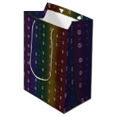 Rainbow Skulls Gift Bag Medium Cadeauzakje (Voorkant Gekanteld)