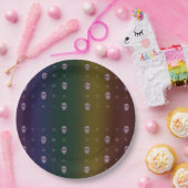 Rainbow Skulls Paper Bord (Feest)