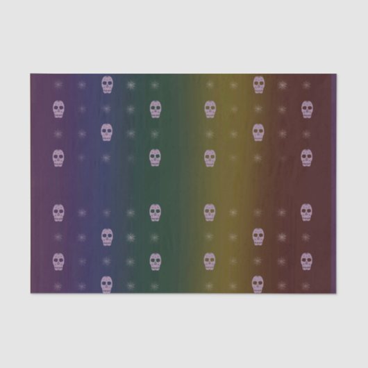 Rainbow Skulls Weefselpapier Tissuepapier (Voorkant)