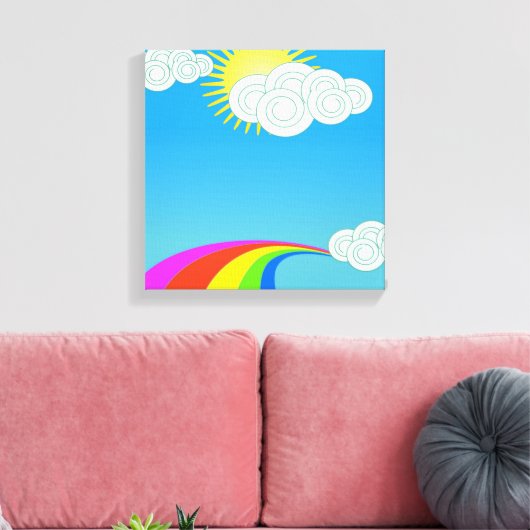 RAINBOW SKY CANVAS AFDRUK (Insitu (Woonkamer))