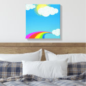 RAINBOW SKY CANVAS AFDRUK (Insitu (Slaapkamer))