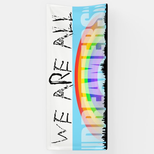 Rainbow Skyline Daca Dreamers 2 bannière (Vertical)