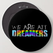 Rainbow Skyline Daca Dreamweaver Black Button (Voorkant /achterkant)