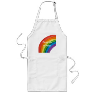 RAINBOW Sla mijn planeet (aanpasbaar) Lang Schort