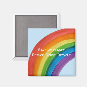 RAINBOW Sla mijn planeet (aanpasbaar) Magneet