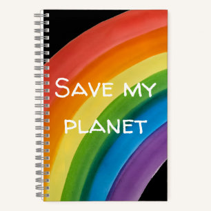RAINBOW Sla mijn planeet (aanpasbaar) Notitieboek