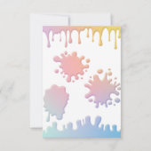 Rainbow slibparty-uitnodiging (Achterkant)