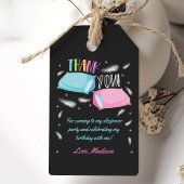 Rainbow Slumber Party Sluepover Dank u wel Cadeaulabel