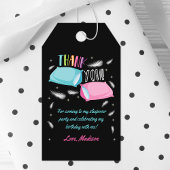 Rainbow Slumber Party Sluepover Dank u wel Cadeaulabel