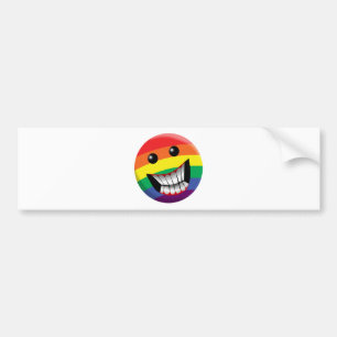 Rainbow Smile Bumpersticker