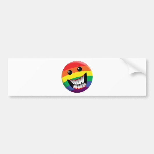 Rainbow Smile Bumpersticker (Voorkant)