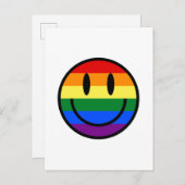 Rainbow Smiley Face Briefkaart (Voorkant / Achterkant)