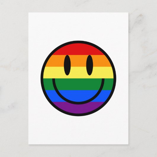 Rainbow Smiley Face Briefkaart (Voorkant)