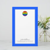 Rainbow Smiley Face Briefpapier (Staand voorkant)