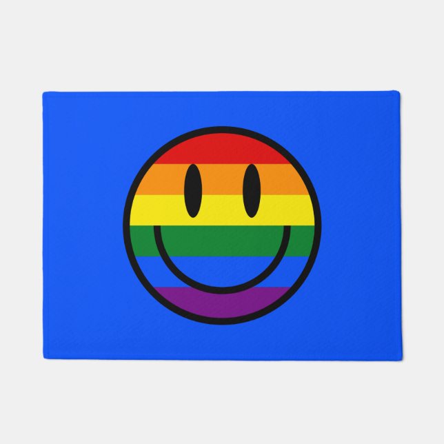 Rainbow Smiley Face Deurmat (Voorkant)