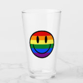 Rainbow Smiley Face Glas (Voorkant)