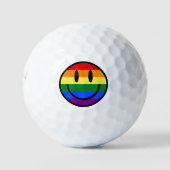 Rainbow Smiley Face Golfballen (Voorkant)