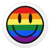 Rainbow Smiley Face Keramische Knop (Voorkant)