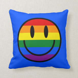 Rainbow Smiley Face Kussen