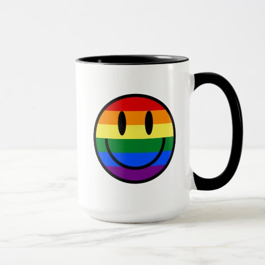 Rainbow Smiley Face Mok (Rechts)