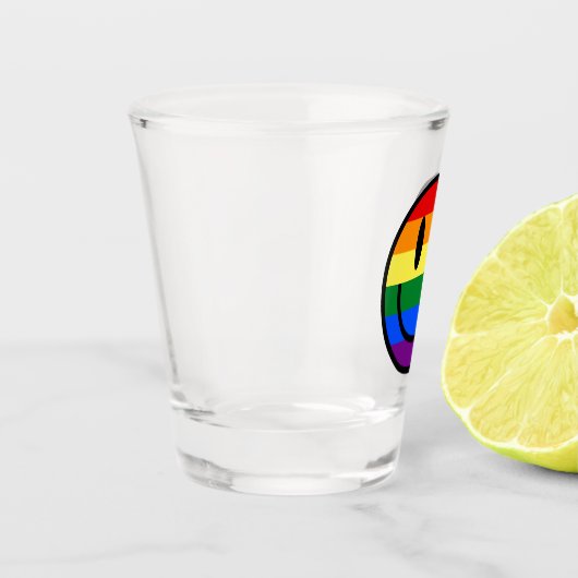 Rainbow Smiley Face Shot Glas (Links)