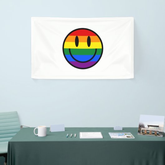 Rainbow Smiley Face Spandoek (Beurs)