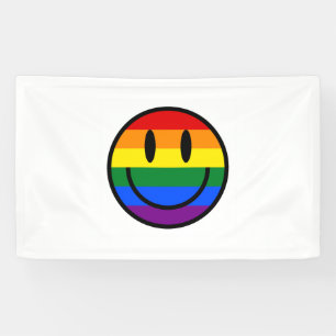 Rainbow Smiley Face Spandoek