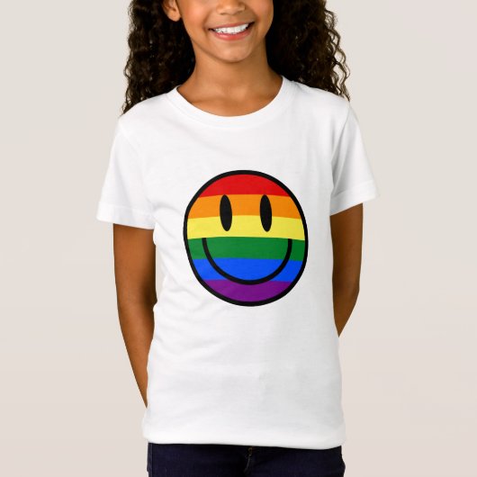 Rainbow Smiley Face T-shirt (Voorkant)