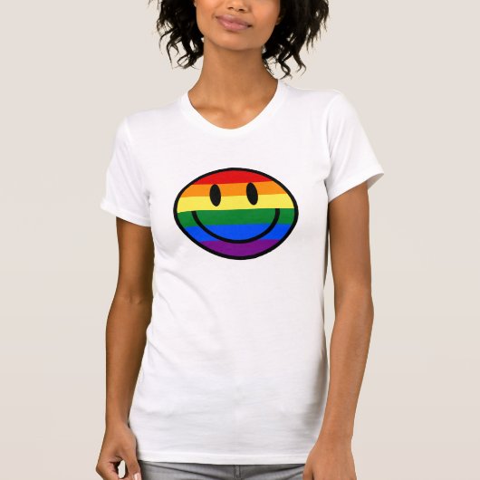 Rainbow Smiley Face T-shirt (Voorkant)