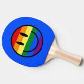 Rainbow Smiley Face Tafeltennisbatje (Zijkant)