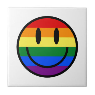 Rainbow Smiley Face Tegeltje